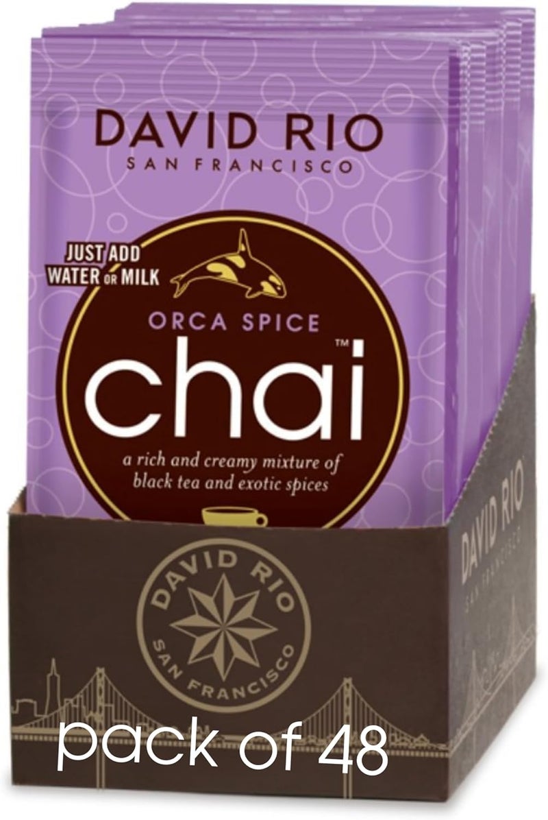 David Rio Orca Spice Chai Tea Latte Mix - Pack of 48 - Image 1